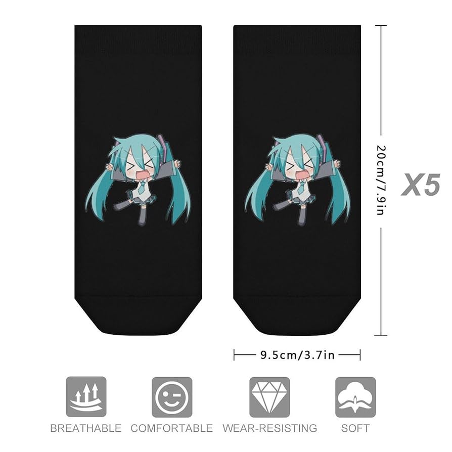 Amazon.co.jp: 靴下 5足セット ソックス 初音ミク ショート